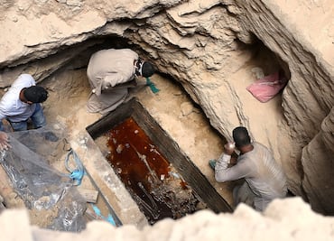 Determinan sexo y edad de esqueletos hallados en sarcófago