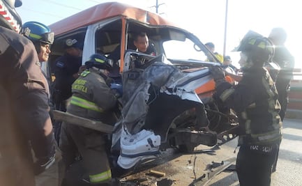 Combi choca contra tráiler en la México-Pachuca; hay 11 lesionados