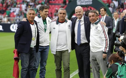 Gianni Infantino, presente en la reinauguración del Estadio Banorte junto a Emilio Azcárraga 