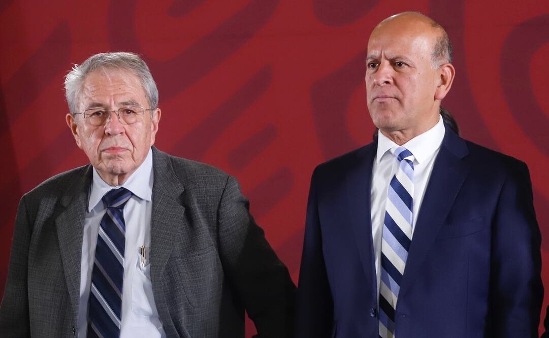 Jorge Alcocer Varela, secretario de Salud, y Juan Ferrer Aguilar, titular del Insabi / Archivo. EL UNIVERSAL