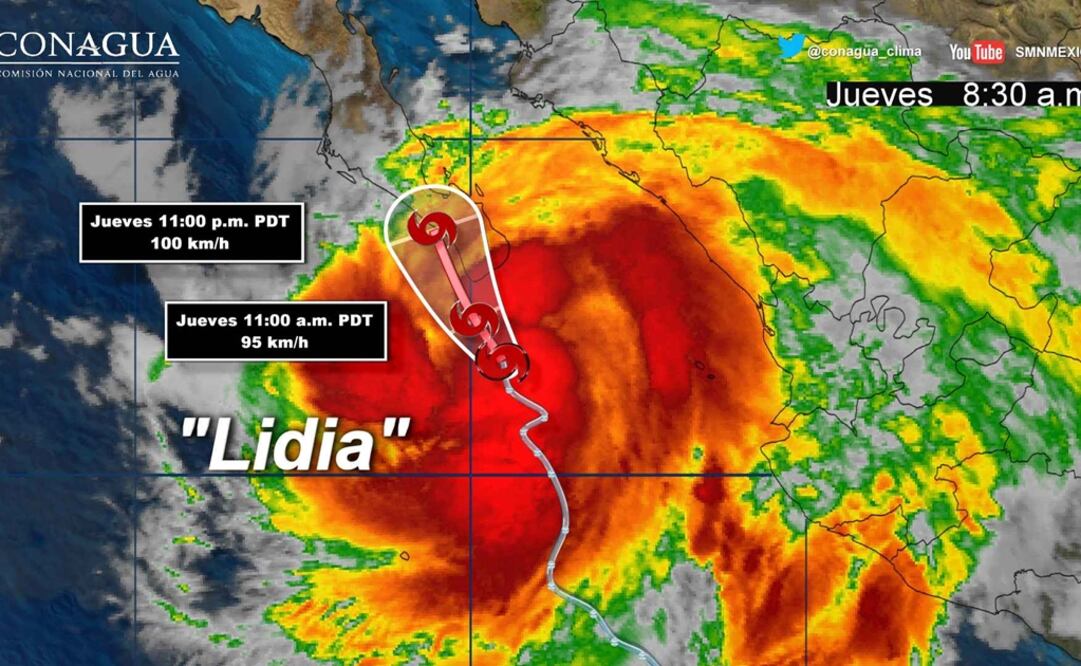 La tormenta tropical Lidia se acerca a las zona de Los Cabos
