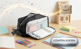 Amazon México rebaja estuche para lápices de gran capacidad a precio irresistible; aprovecha el regreso a clases