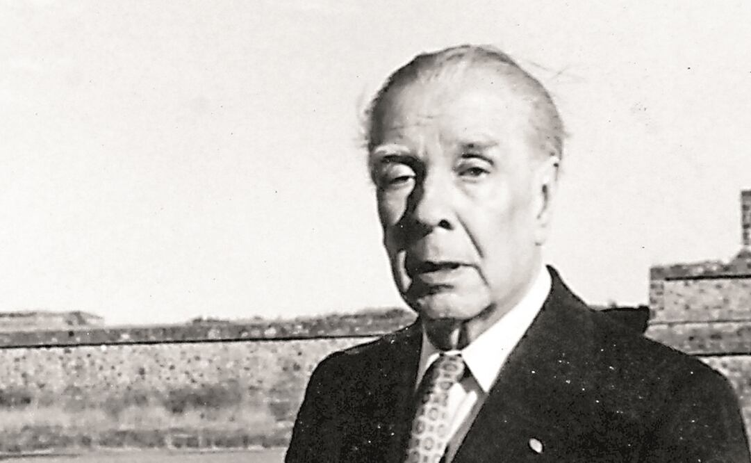FOTO DE JORGE LUIS BORGES, EN EL AÑO DE 1973 EN MEXICO, FOTO DE PAULINA LAVISTA.