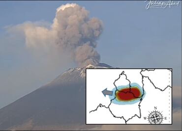 Popocatépetl registra actividad esta mañana; ceniza podría llegar a la CDMX