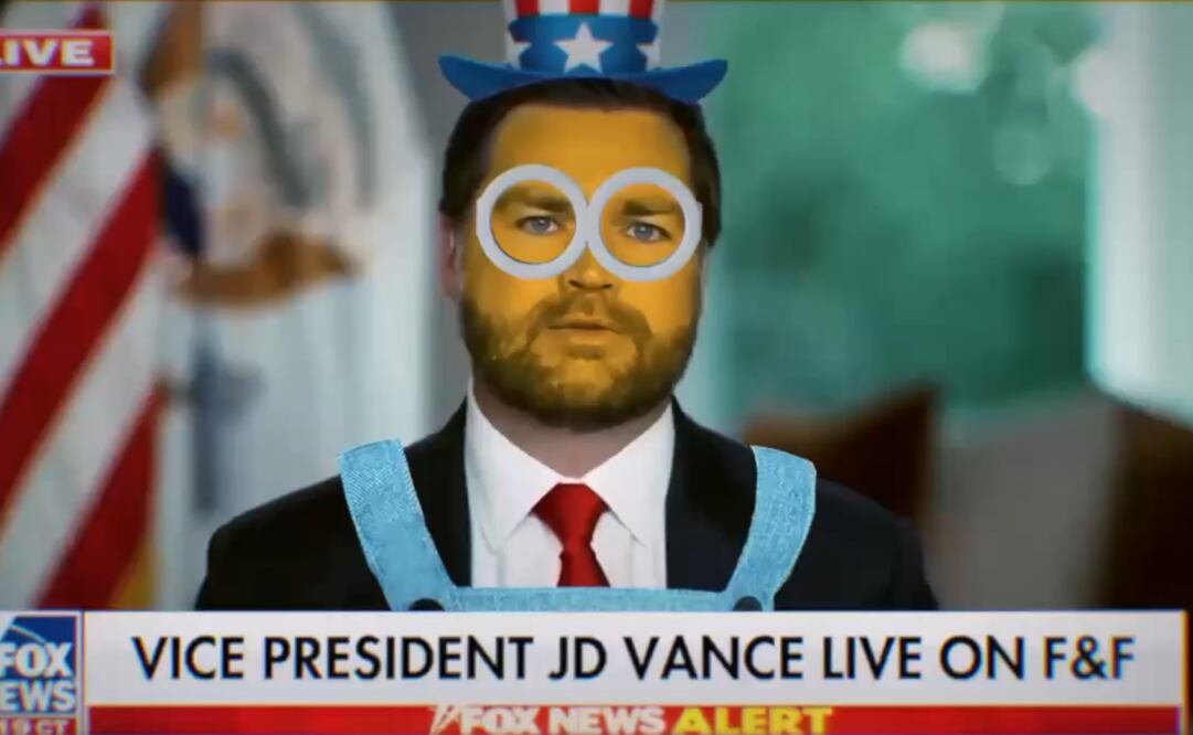 JD Vance como minion. (01/10/25) Foto: Captura de video