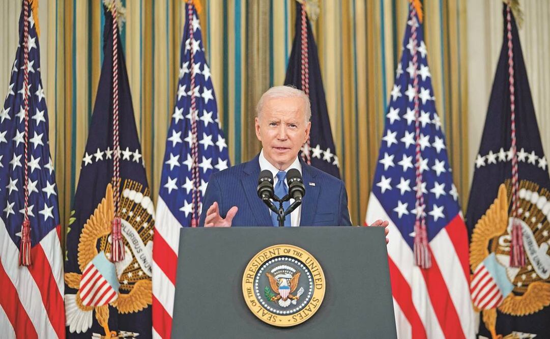 El presidente de Estados Unidos, Joe Biden, en una conferencia de prensa en la Casa Blanca, en Washington, posterior a las elecciones de medio mandato. Foto: Mandel Ngan/ AFP.