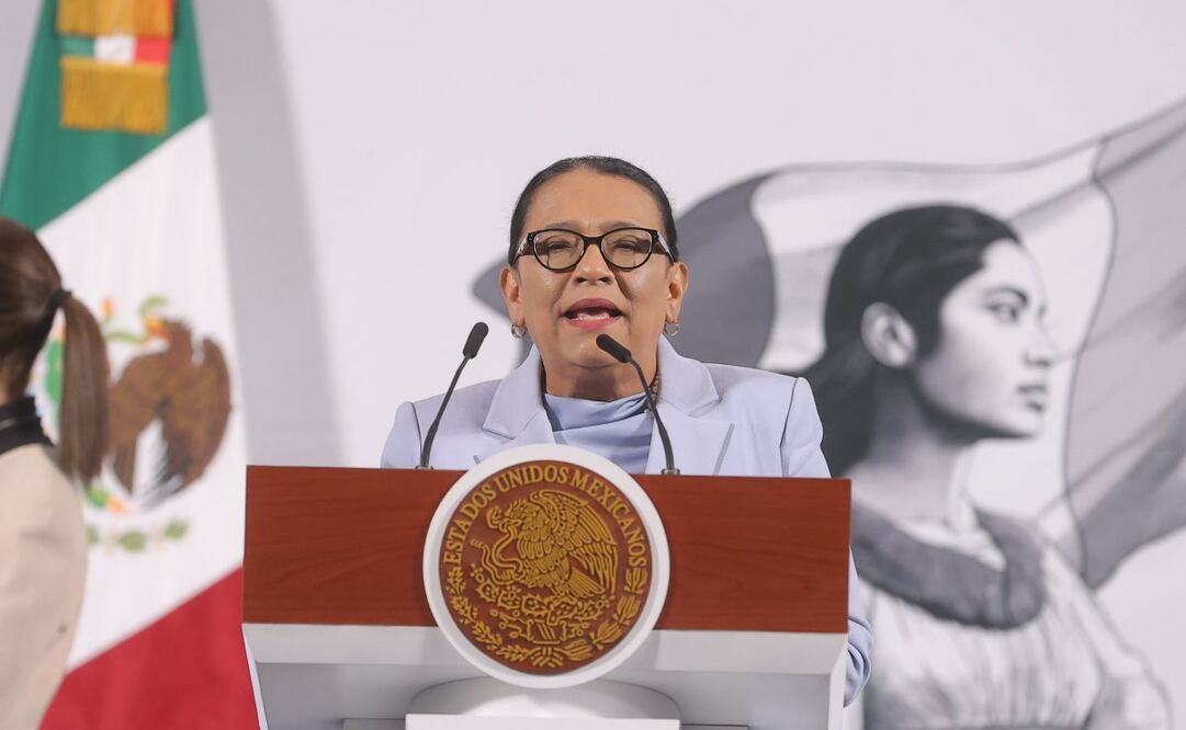 Rosa Icela Rodríguez, titular de la Secretaría de Gobernación (Segob) en la mañanera del 11 de marzo del 2025. Foto: Gabriel Pano / EL UNIVERSAL
