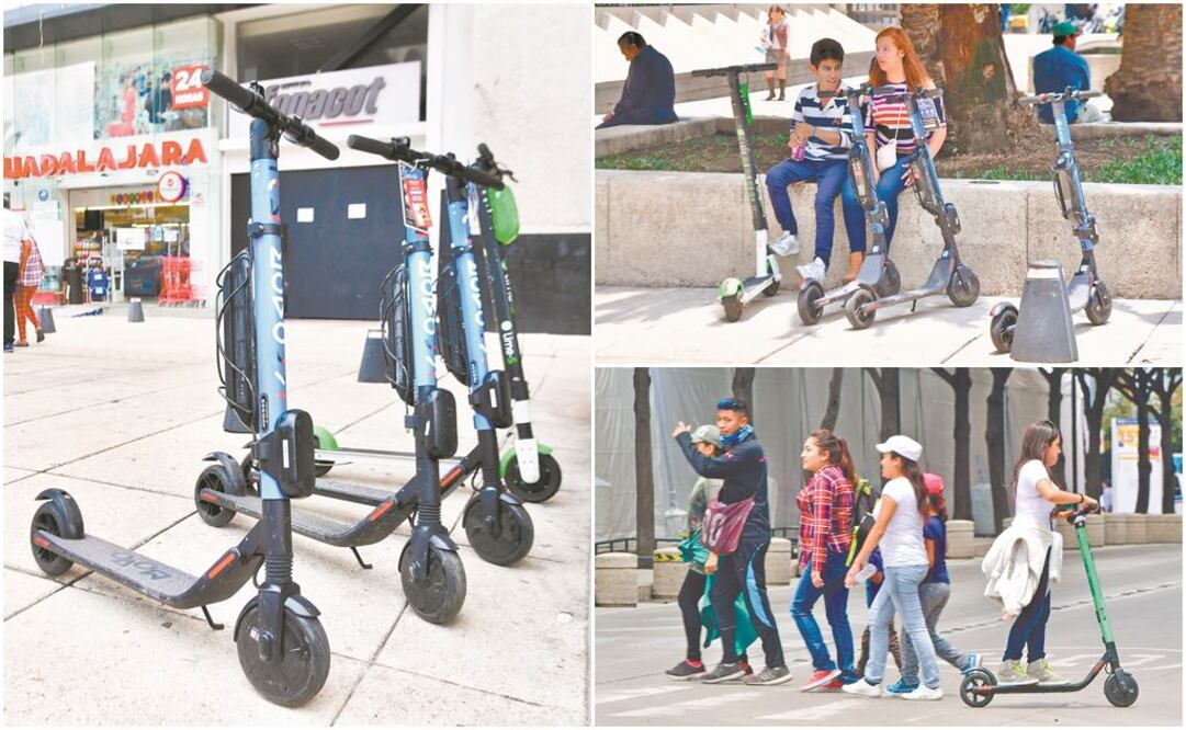 Tras quitarles el permiso a Lime y Mobike, la Secretaría de Movilidad ofertará los espacios para mil 750 monopatines y 2 mil 400 bicicletas sin anclaje. Fotos: HUGO GARCÍA. EL UNIVERSAL