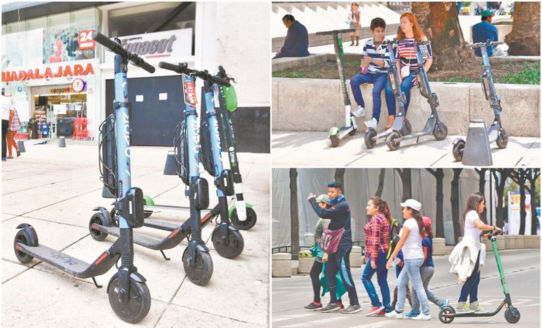 Tras quitarles el permiso a Lime y Mobike, la Secretaría de Movilidad ofertará los espacios para mil 750 monopatines y 2 mil 400 bicicletas sin anclaje. Fotos: HUGO GARCÍA. EL UNIVERSAL