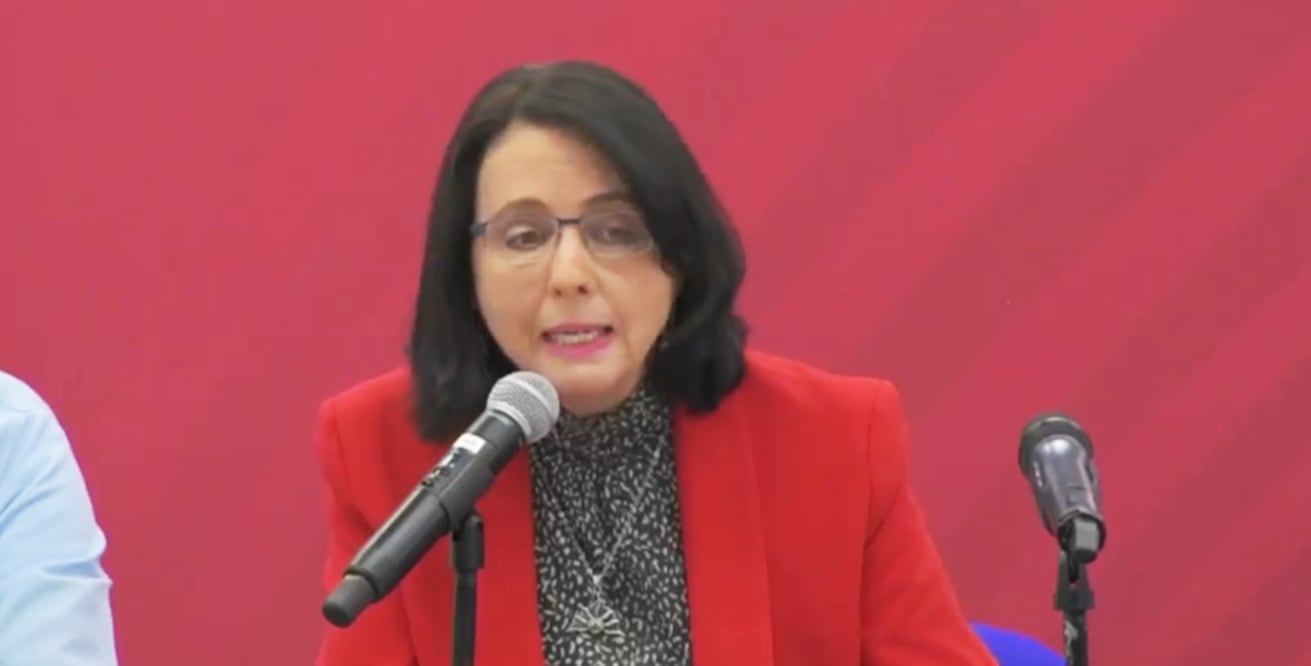 María Elena Álvarez-Buylla en conferencia.
Foto: Especial