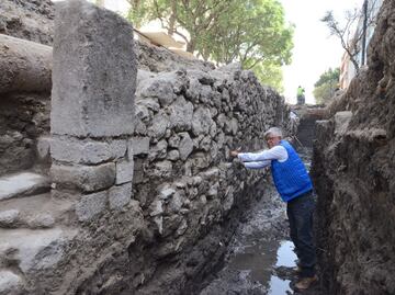 INAH. Encuentran muro novohispano de 20 metros de longitud en La Lagunilla