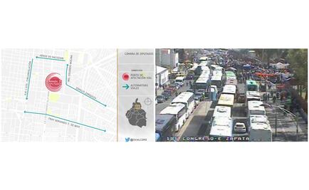 Manifestantes bloquean avenida Eduardo Molina