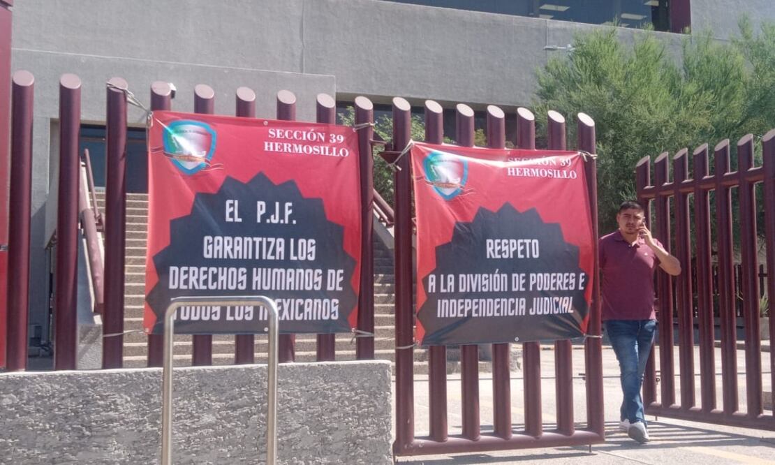 Protestas contra el poder Judicial  en Sonora. Foto: Especial