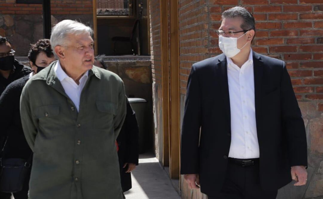 El Presidente estuvo acompañado del gobernador Marco Antonio Mena, luego de recuperarse de Covid-19. Foto: Twitter @GobTlaxcala