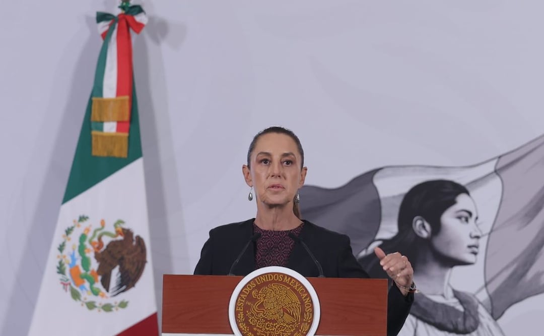Conferencia matutina de la presidenta Claudia Sheinbaum en Palacio Nacional el 10 de marzo de 2026. Foto:  Gabriel Pano / EL UNIVERSAL