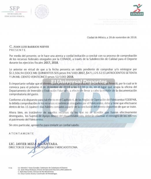 Conade vs atletas, una disputa por recursos públicos sin comprobar