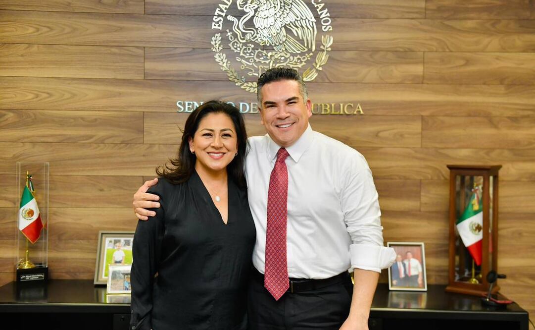 Alejandro Moreno da la bienvenida a la Senadora Nadia Navarro / Foto: @alitomorenoc