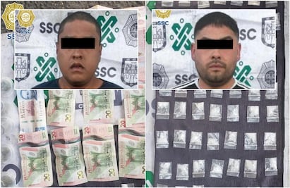 Caen 2 con más de 600 dosis de aparente cocaína y marihuana en la Cuauhtémoc