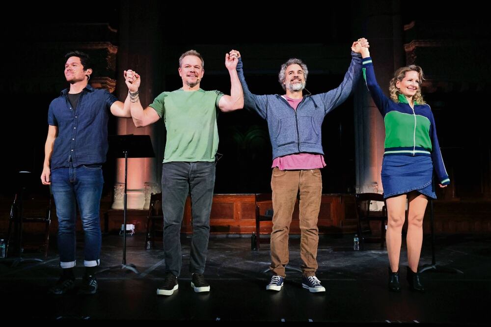 Nik Duggan, Matt Damon, Mark Ruffalo y Missy Yager dieron lectura a la obra This is our youth. Foto:AFP