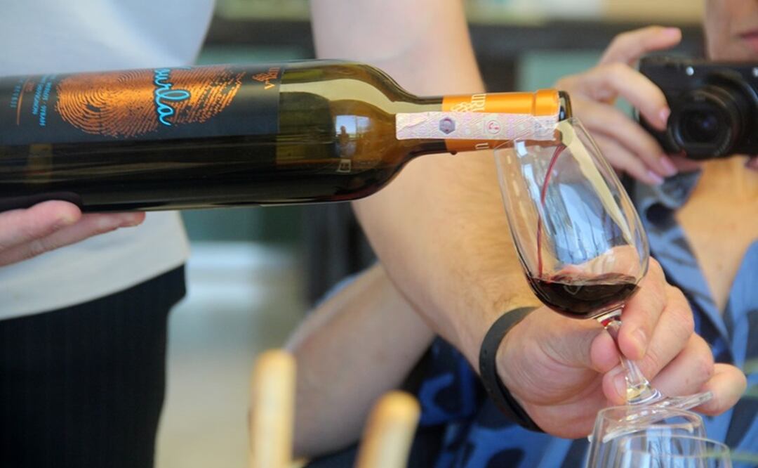 Un sommelier de la bodega Urla Sarapcilik (cerca de Urla, Esmirna, Turquía) observa un vino de su marca. EFE/Ilya U. Topper