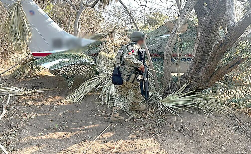 Aeronave clandestina en Oaxaca. Foto: Tomada de la cuenta de X de @OHarfuch