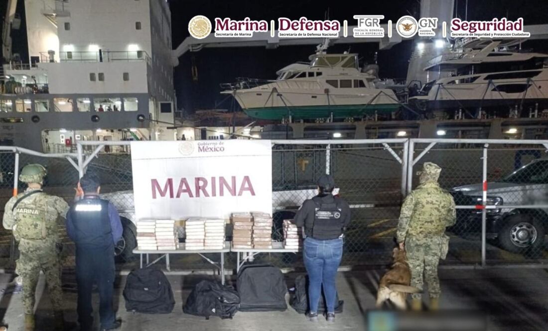 Decomiso de cocaína en Aduana de Ensenada, Baja California. Foto: Especial