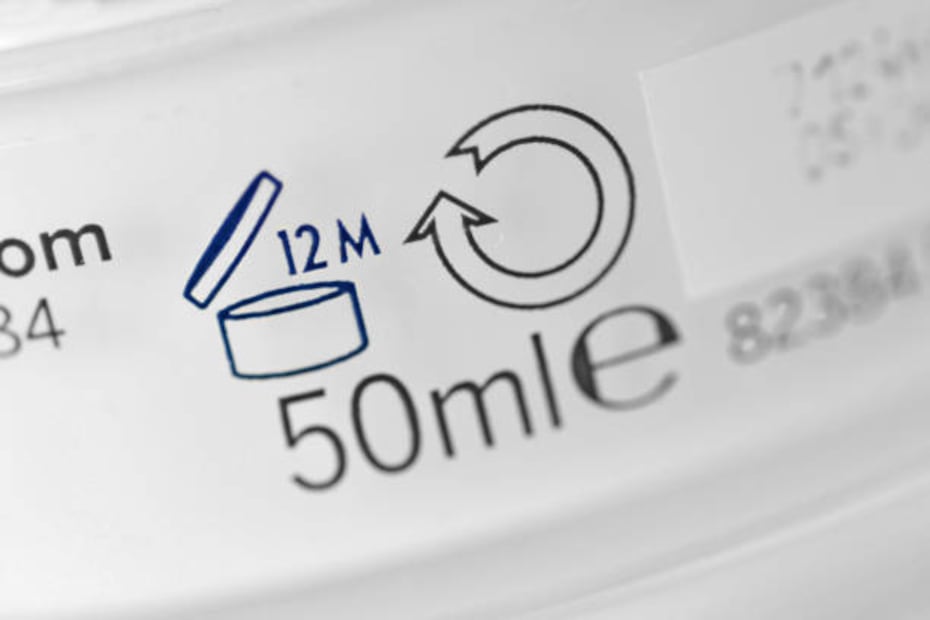 Señalamientos para indentificar la fecha de caducidad en los productos de cosmetología. Foto: Unsplash