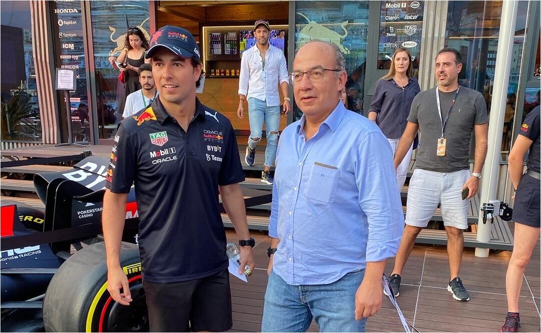 ¿Por qué Checo Pérez festejó con Felipe Calderón en el GP de Mónaco? / FOTO: Twitter