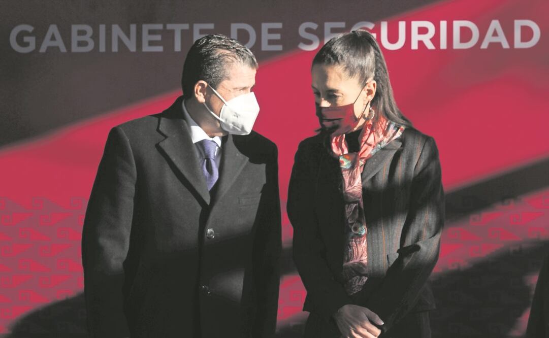 Durante la instalación del gabinete de seguridad en Coyoacán, Claudia Sheinbaum lamentó que las acciones violentas del grupo de encapuchadas sean aceptadas en las movilizaciones feministas. Foto: Rogelio Morales. Cuartoscuro