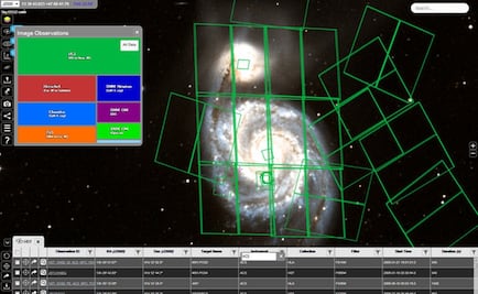 Un atlas estelar permite hacer zoom en todo el firmamento