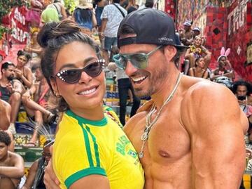 Galilea Montijo presume mini cintura y su novio musculatura en Brasil