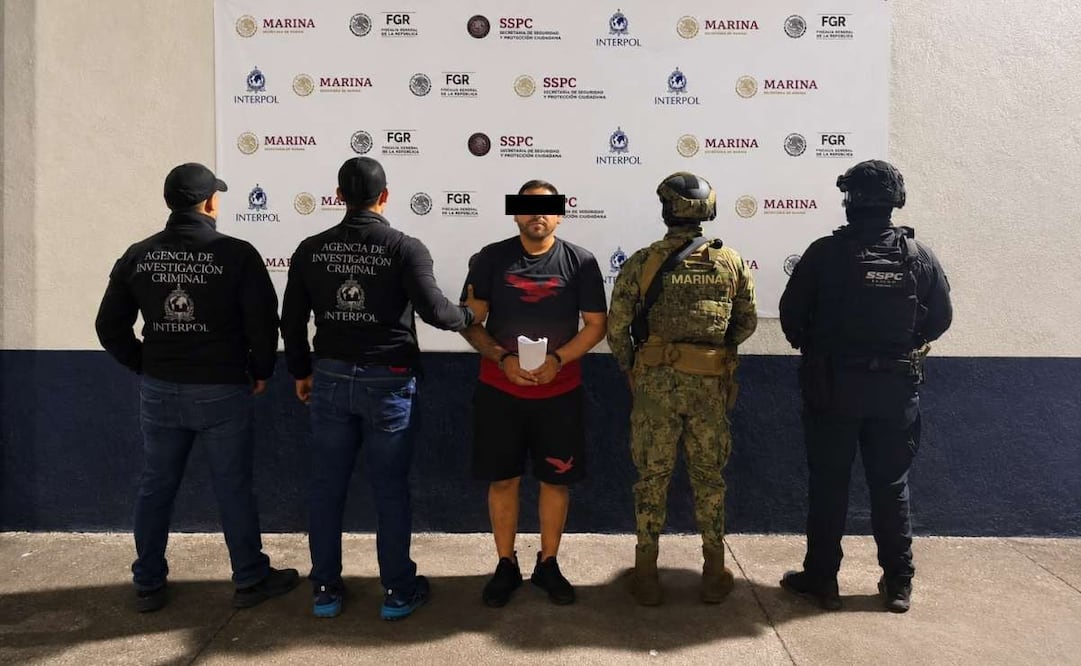 SEMAR detiene a Valdemar “N”, presunto generador de violencia con orden de aprehensión con fines de extradición (17/06/2026). Foto: SEMAR