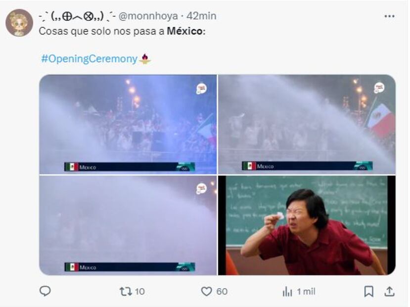 La reacción en redes sociales, tras la aparición de México en la inauguración de los Juegos Olímpicos - Foto: Especial