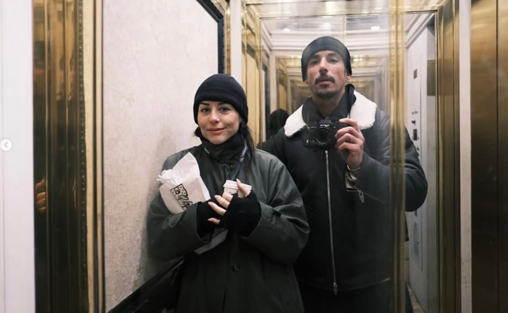 Los actores Zuria Vega y Alberto Guerra en Nueva York.