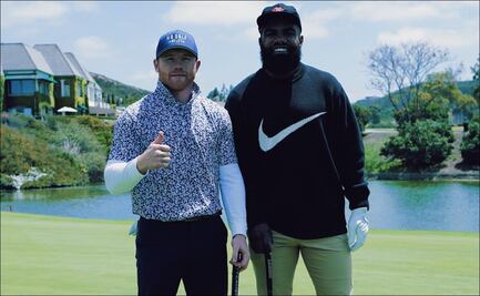 Canelo Álvarez jugó golf con una figura de la NFL
