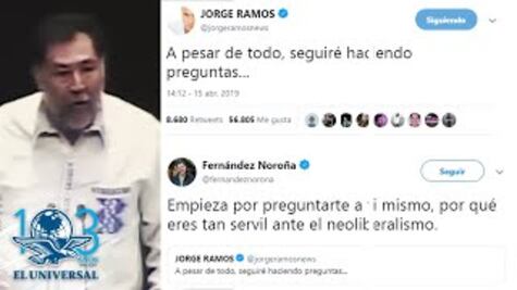 Fernández Noroña a Jorge Ramos: ¿por qué eres tan servil ante el neoliberalismo?