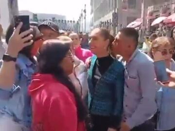 Falla seguridad de Sheinbaum; sujeto la toca sin su consentimiento