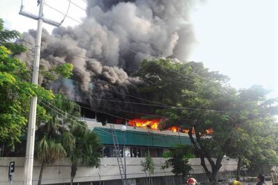 Señalan a normalistas de causar incendio