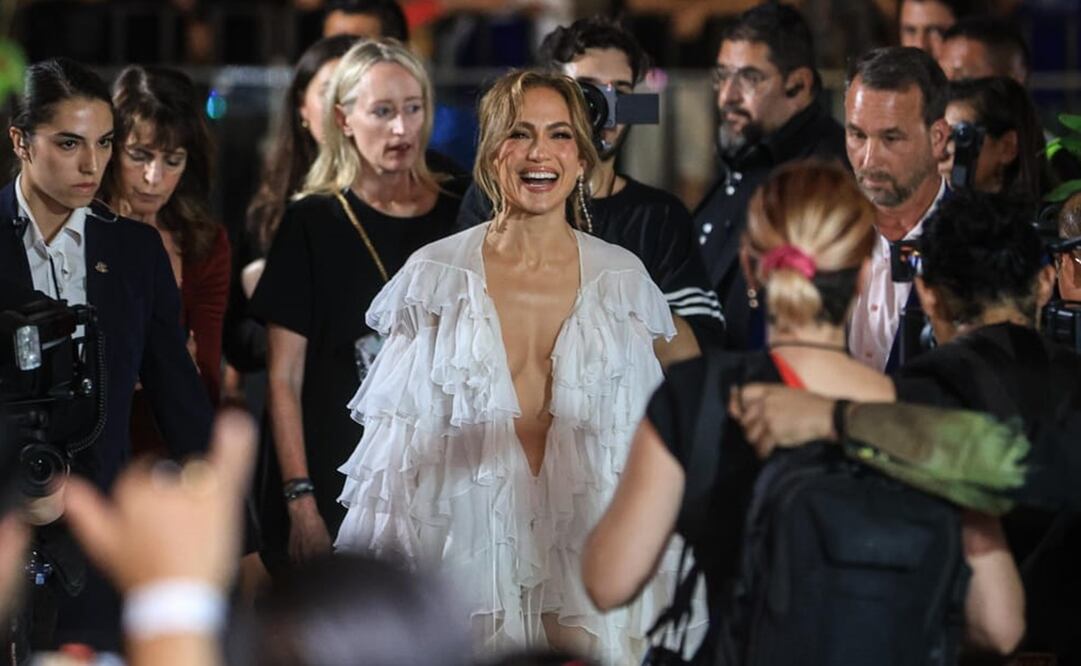 La cantante y actriz Jennifer Lopez en la presentación de la cinta, "Atlas", en la CDMX. Foto: Gabriel Pano/ EL UNIVERSAL.