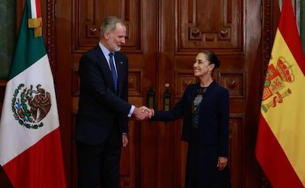 Sheinbaum recibe al rey Felipe VI de España en Palacio Nacional; es la primera visita oficial en 7 años