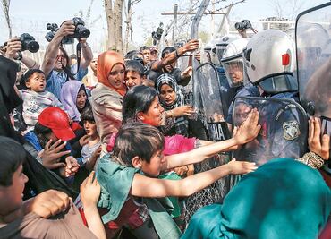 Refugiados en Grecia, en malas condiciones