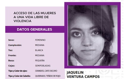 ¿La has visto? Jaquelin Ventura fue vista por última vez el 12 de marzo en Iztapalapa 