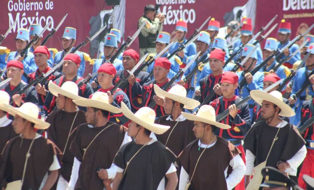 La presidenta Claudia Sheinbaum acude al desfile del 5 de mayo. Foto: Omar Contreras / EL UNIVERSAL
