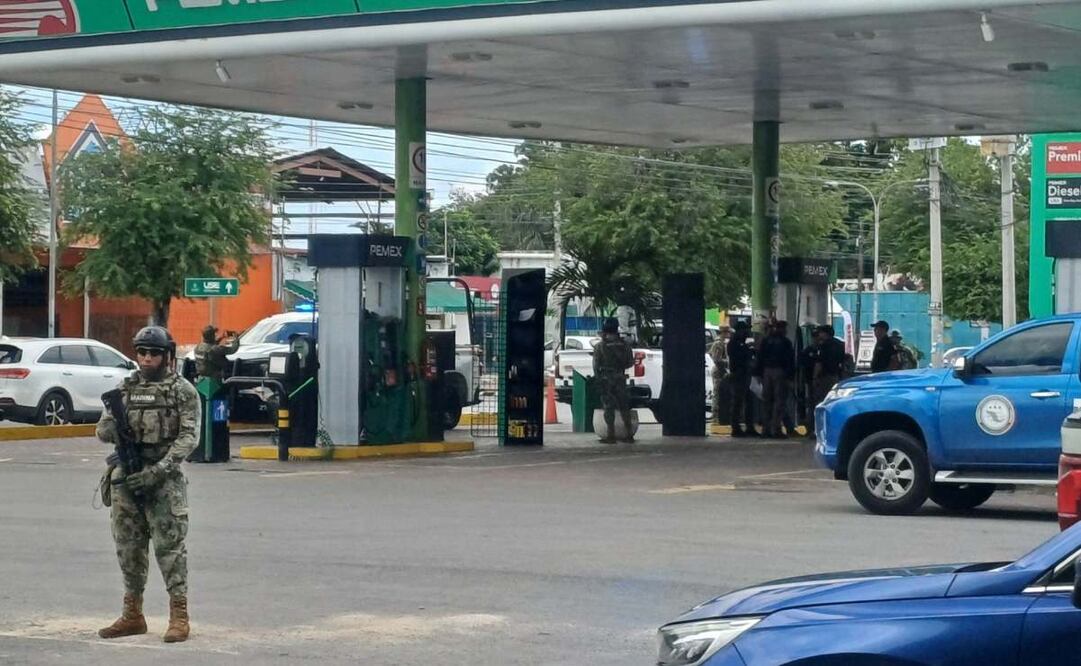 Realizan operativo contra huachicol en gasolinera de Yucatán (23/09/2025). Foto: Especial