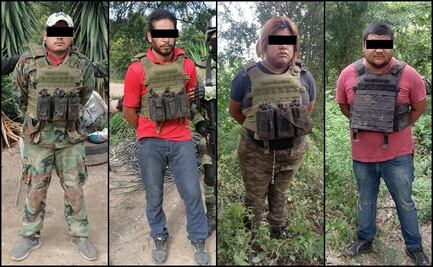 Detienen a cinco presuntos integrantes de grupo armado en NL; aseguran arsenal y drogas