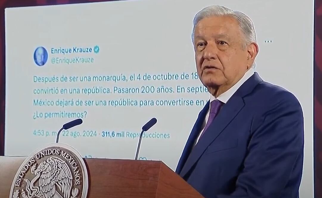 López Obrador en su mañanera del 26 de agosto. Foto: Captura
