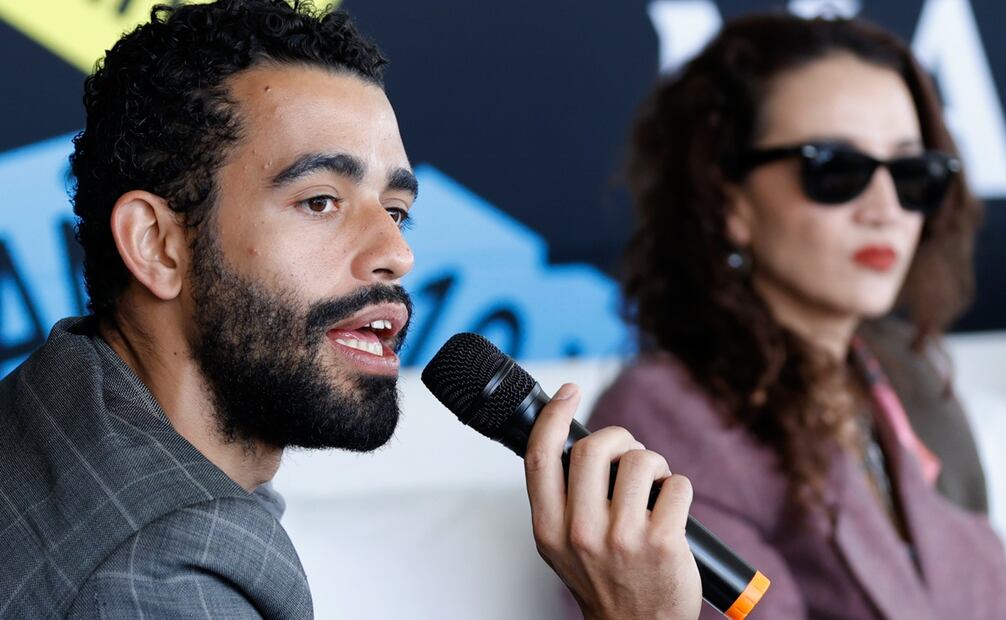 Adrian de Banville durante la conferencia de prensa por el próximo inicio de la feria del arte material de está en el hotel habita ubicado en la colonia Polanco de la alcaldía Miguel Hidalgo. Foto: Fernanda Rojas/ El Universal