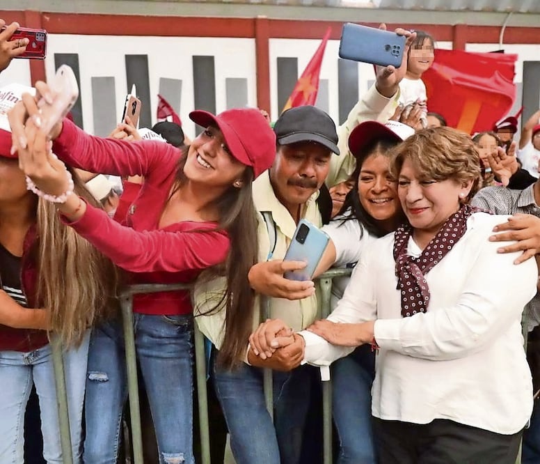 Delfina Gómez visitó el municipio de Villa del Carbón, en donde llamó a ciudadanos a sumarse a su proyecto. Foto: Especial