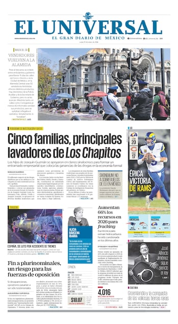 Portada impresa del 19 de enero de 2026