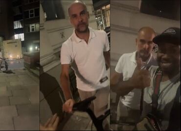 VIDEO: Pep Guardiola pensó que lo robarían luego de que un aficionado lo persiguió en bicicleta